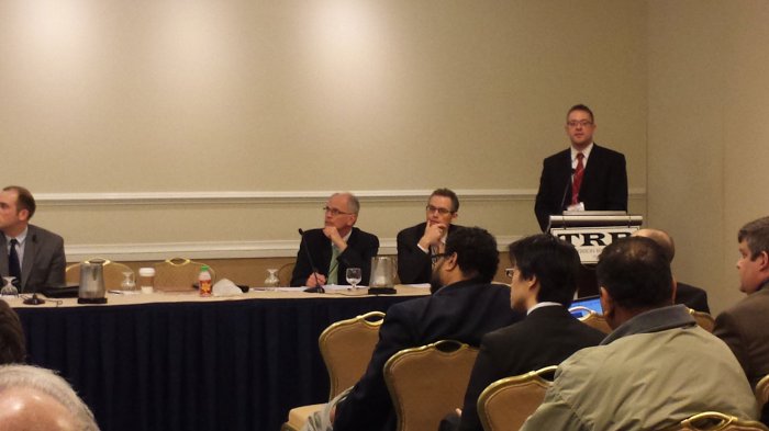 Phil Lasley presenting at Transportation Research Board meeting Jan. 2014.  