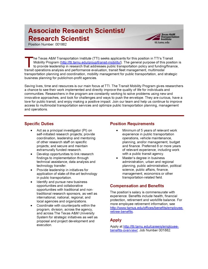 Job announcement RS July 2015